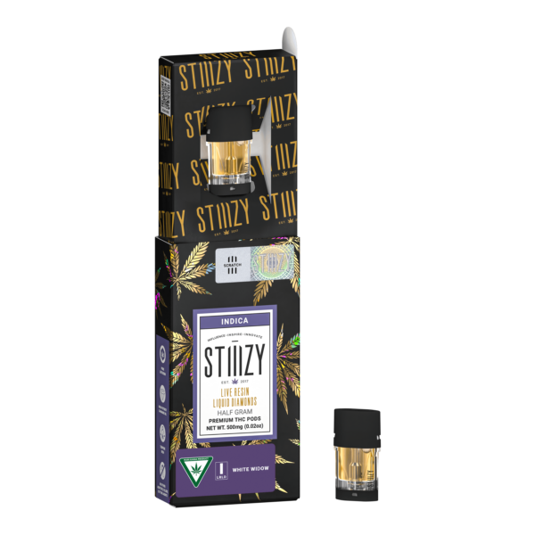 Vape Cartridge - WHITE WIDOW .5G Live Resin Liquid Diamonds Pod - STIIIZY